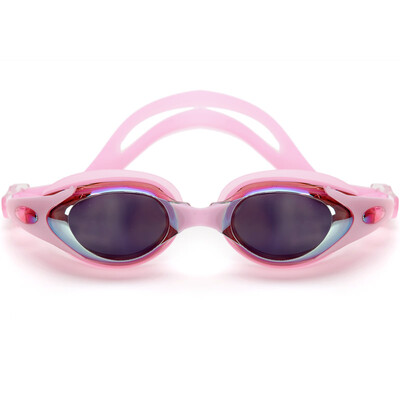 

Poodle (puandy) men and women common goggles waterproof anti-fog swimming goggles large box flat light swimming glasses 6005 coffee imitation red