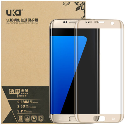 

Samsung S7-край стал плюс отличный фильм / 3D полного экрана покрытия поверхности стеклянной пленки защитной пленка золото телефон G9350