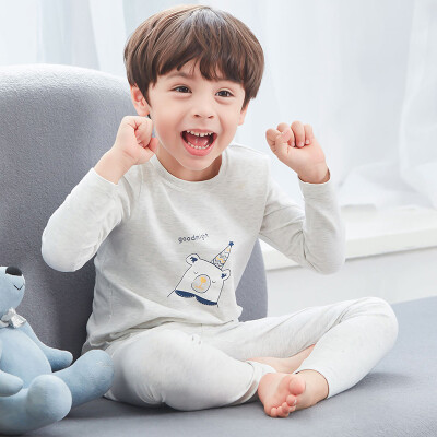 

Xiaomi ecological chain enterprise brand childish childrens combed cotton underwear set soft&comfortable warm breathable super soft smooth boy light gray 160