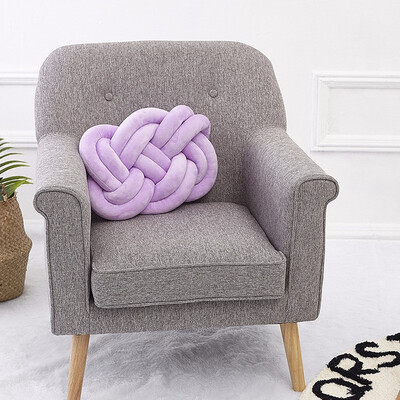 

Lovely Velvet Knotted Braided Cushion Ball Chunky Pillow Handmade Knotted Home Decor Modern Brief Decor Pillow 4030cm 6 Colors
