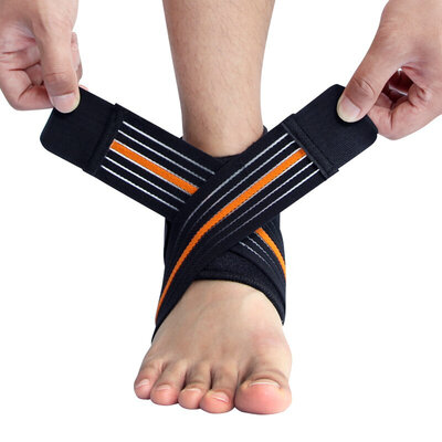 

LAC Ankle Sport Gauntlets Basketball Soccer Badminton Protective Feet Foot Ankle Pressure Band Orange M for 36-40 yards Left Foot Single