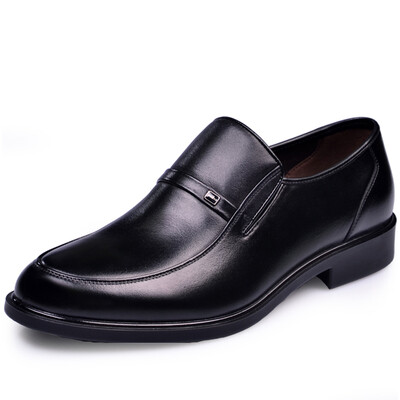 

Golden Monkey JINHOU Business casual men&39s shoes comfortable leather round round sets of feet upgrade men&39s singles shoes Q29010B black 42 yards