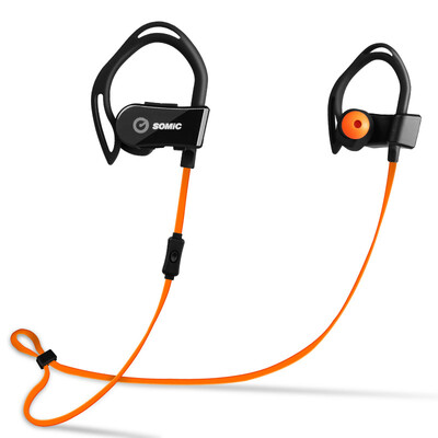 

Somic (SOMIC) S3 беспроводные Bluetooth Смарт монитор сердечного ритма спортивные наушники универсальный мобильный телефон гарнитура ушной крючок черный оранжевый