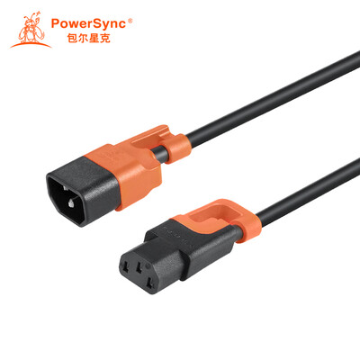 

Baoer Xingke 10A suffix server power cord PDU power extension cord C13 turn C14 black orange anti-sway 5 m MPCQKG0050