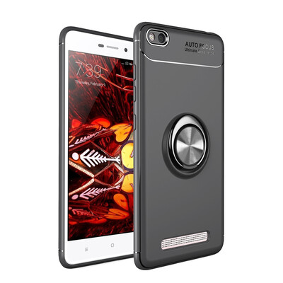 

Fivice Xiaomi Redmi 4A case TPU metal ring shell magnetic bracket soft shell