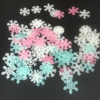 

50Pcs Luminous 3D Wall Sticker Snowflake Decal Christmas Window Home Decor Set