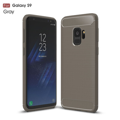 

Fivice Samsung Galaxy S9 case Luxury brushed carbon fiber TPU soft shell
