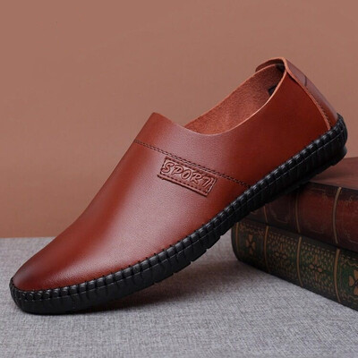 

Novel Teez 2018 autumn new England shoes mens peas shoes casual shoes wild soft bottom driving shoes