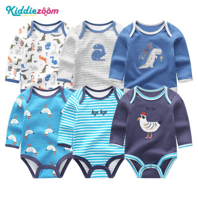 

6PCS Long Sleeve Babywear Bodysuits Baby Girls Clothes Rompers One-Pieces Baby Boys Clothes Newborn Girls Clothing Sets Cotton