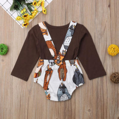 

Newborn Baby Boy T-Shirt TopsCartoon Animal Romper Jumpsuit 2Pcs Outfit Clothes