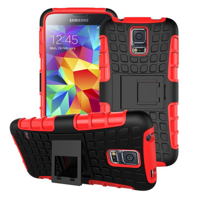 

Fivice Samsung S5i9600 Case TPU anti-fall tire pattern back clip bracket phone case