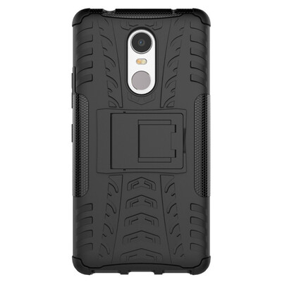

Fivice Lenovo K6 note Case TPU anti-fall tire pattern back clip bracket phone case
