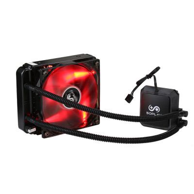 

SOPLAY Liquid Freezer Water Liquid Cooling System CPU Cooler Hydraulic Bearing 120mm Adjustable PWM Fan with Red LED Light