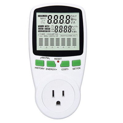 

Digital Wattmet Power Meter Energy Meter Voltage Chart Power Measuring Socket Indoor Countdown Timer Socket Grounded