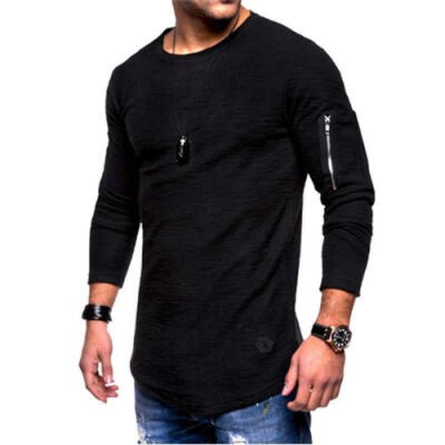 

Mens Fruit of the Loom Long Sleeve T Shirt Plain Tee Shirt Value Top Cotton