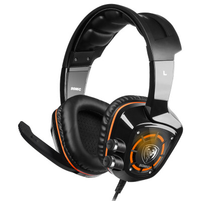 

SOMIC G910 7.1 channel gaming gaming headset CF / LOL dual game mode intelligent adjustable vibration belt breathing LED light effect black orange