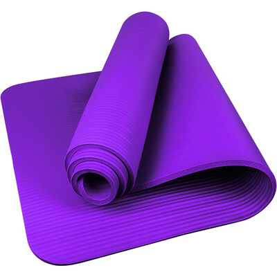 

Gold GOLD Yoga 10mmNBR solid color thicker yoga mat home non-slip fitness pad upgrade section YJ-510 purple