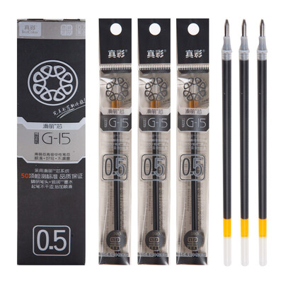 

True color (Truecolor) G-15 fine slippery medium core pen black 20 / box