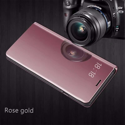 

Goowiiz Phone Case For Huawei Y5Y6Y7Y9 2018Honor 7 Play7s Play Luxury Slim Mirror Flip Shell Stand Leather Smart Cover