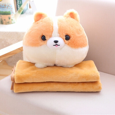 

Cartoon Coral Velvet Puppet Dog Pillow Air Conditioning Blanket For Office Napping With Many Styles