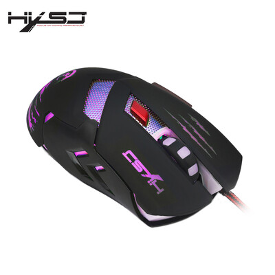 

HXSJ H400 Wired Six Buttons Gaming Mouse Game Peripherals with LED for PC Laptop Computer