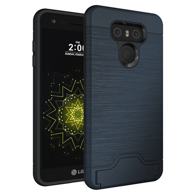 

Fivice LG G6 Case TPU all-inclusive anti-drop brushed card with bracket mobile phone case