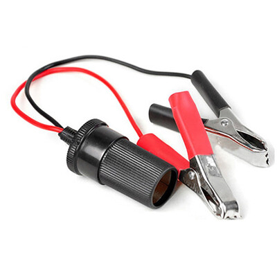 

12 Volt Battery Terminal Clip-on Cigar Cigarette Lighter Power Socket Adapter Plug