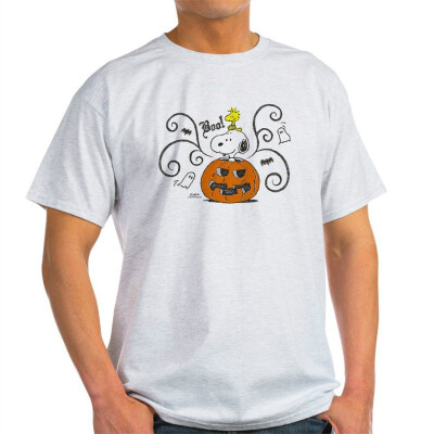 

CafePress - Peanuts Snoopy Peanuts Snoopy Sketch Pumpkin Light T-Shirt - 100 Cotton T-Shirt