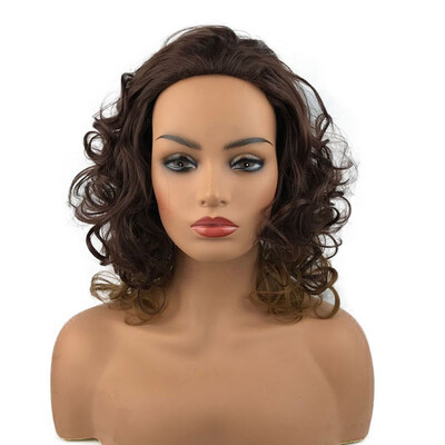 

StrongBeauty Women Wigs Medium Curly Brown Wigs Synthetic Wig Natural Looking Wigs Hair Pieces For Women Hair Wigs