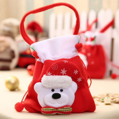 

CA Christmas Gift Bag Santa Claus Snowman Little Bear Decoration Candy Holders