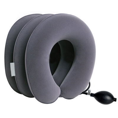 

Full cervical traction full cashmere single tube neck brace gray