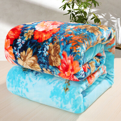 

Jiuzhou deer home textile mink felting blanket thick coral wool blanket nap blanket towel was flannel covered blanket Alice blue -15x2m