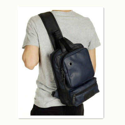 

PU leather mens sports chest bag casual outdoor crossbody bag