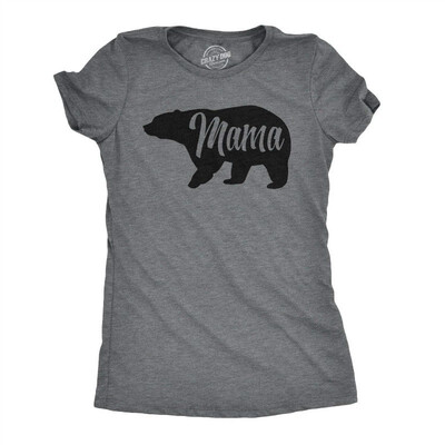 

Womens Mama Bear Funny T Shirt for Moms Novelty Gift Wild Animal Family Tee