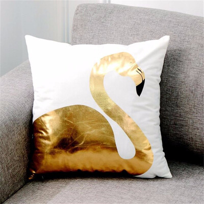 

Nordic Design Geometric Pattern Bronzing Gold Cushion Decorative Pillow Home Decor Sofa Throw Pillow