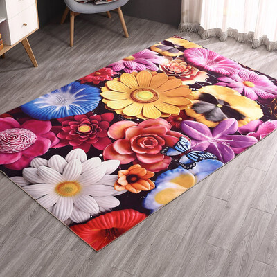 

YOOSA 3D Printed Geometric Mats Carpets Anti-slip Floor Mat Mandala Boho Print Bathroom Kitchen Door Mat