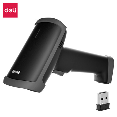 

Deli deli wireless one-dimensional two-dimensional code scanner gun medicine drug agricultural pesticide scan code gun cash register mobile phone payment barcode scanner code barcode gun 14950W black