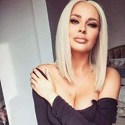 

Glueless Lace Front Blond Human Hair Bob Wigs with Baby Hair Pre Plucked 60 Blonde Short Brazilian Lace Front Wig Virgin Hair 130
