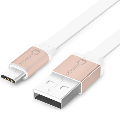 

Ferguson cabos Andrews smartphone data cable microusb charger line general data flat line 1M gold head white line