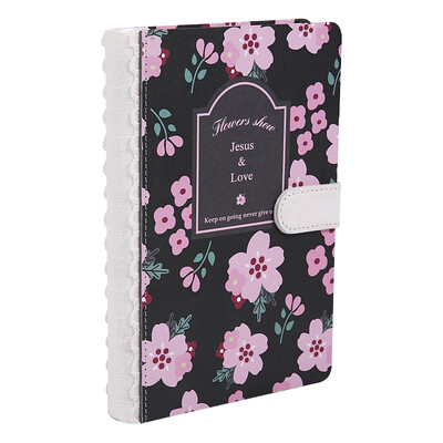 

Morning light M & G APYM3A92 flowers&flowers 32K magnetic buckle hardcover hard copy notes of the diary 128 pages gray black