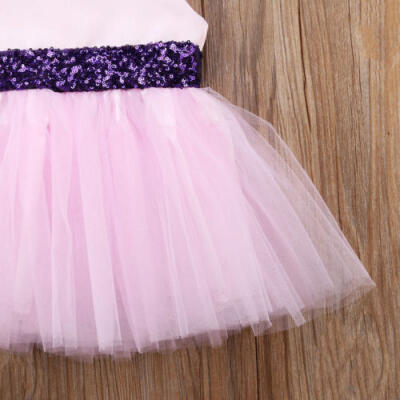 

Pretty Toddler Baby Girls Princess Bowknot Tunic Tulle Party Dress Sundress