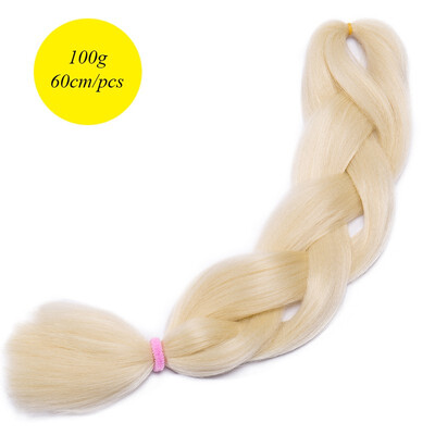 

60CM Hair Braid Braiding Hair Extension Two Ombre Synthetic Crochet One Piece 100g Heat-Resistant