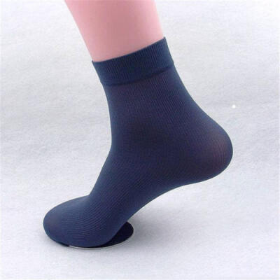 

10Pairs Mens Fashion Casual Dress Business Bamboo Fiber Stockings Thin Socks IT