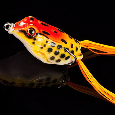 

2PC soft tube bait japan plastic fishing lures frog lure treble hooks Topwater ray frog 65CM 14g artificial soft bait
