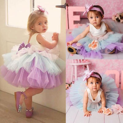 

Flower Kids Girl Dress Princess Formal Pageant Holiday Wedding Bridesmaid Dress