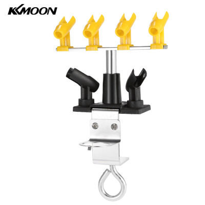 

KKmoom Professional Clamp-on Airbrush Holder Hold 6 Mount Spray Gun Tabletop Bench Station Stand Kit for Airbrush 360°Swivel