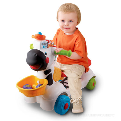 

VTech Vtech small zebra multi-function childrens toy hand push scooter childrens walker stepping car baby twist car with music