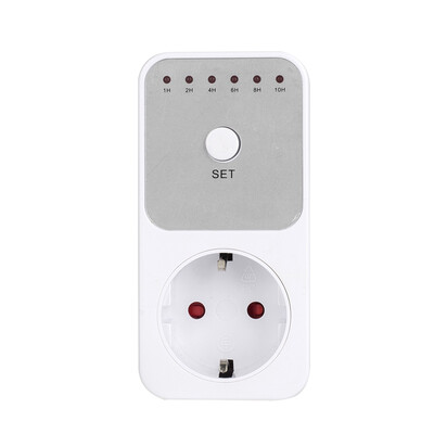 

1-10 Hours Indoor Countdown Timer Socket Set Switch with Grounded Pin Energy Saving Plug