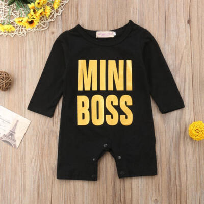 

Newborn Infant Baby Boys Letter Print Romper Jumpsuit Bodysuit Clothes Outfits