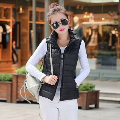 

2018 autumn&winter light down cotton collar vest vest vest slim coat cotton coat